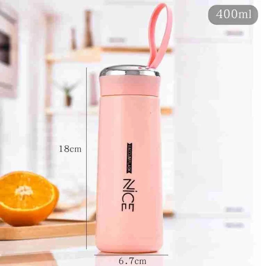 GadgetNest NICE Glass Bottle – 500ml Stylish Pastel-Colored Water Bottle