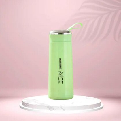 GadgetNest NICE Glass Bottle – 500ml Stylish Pastel-Colored Water Bottle