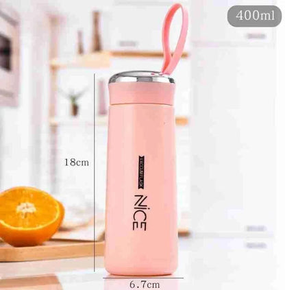 GadgetNest NICE Glass Bottle – 500ml Stylish Pastel-Colored Water Bottle